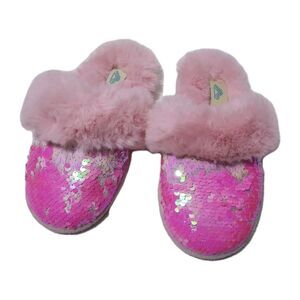 Thereabouts Sequined Slippers Girls Hot Pink Bling Shiny Sparkles Glam Fairy